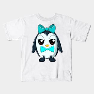 Grumpy Cute Penguin Kids T-Shirt